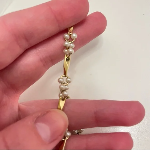 Vintage Faux Pearl Mermaid Core Summer Beach Preppy Classic Vacation Bracelet - Picture 3 of 7